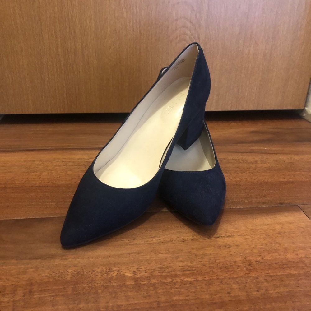 Nine West Navy Suede Heels